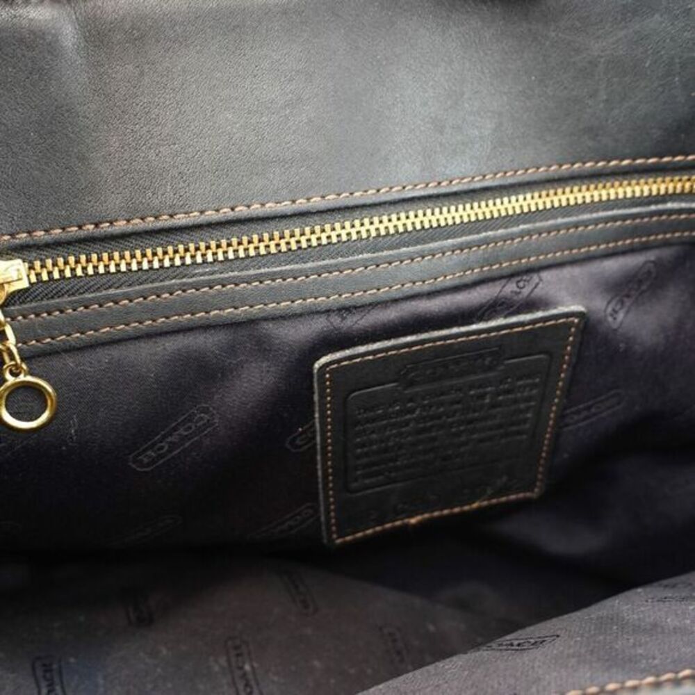 Vintage Coach Bleecker Basket Tote Black Leather‎ Bucket Utility Purse 9302 USA - Picture 4 of 15